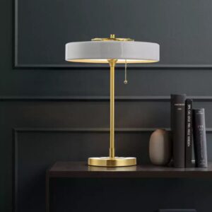 Side Table Lamp White