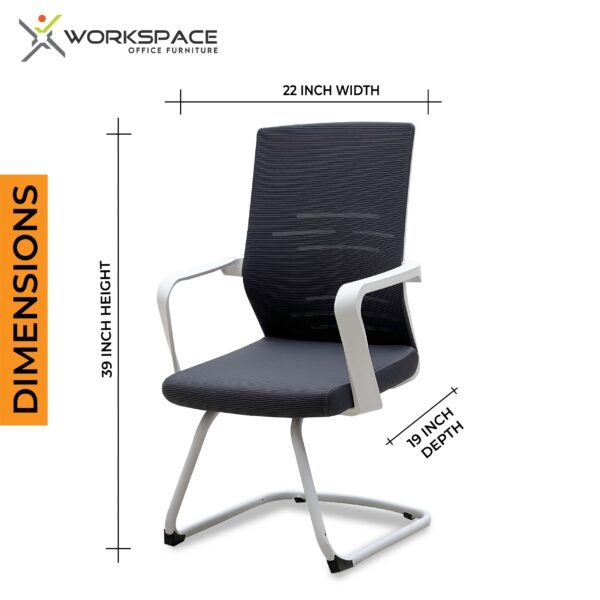 Sigma Visitor Chair(W) - Dimensions