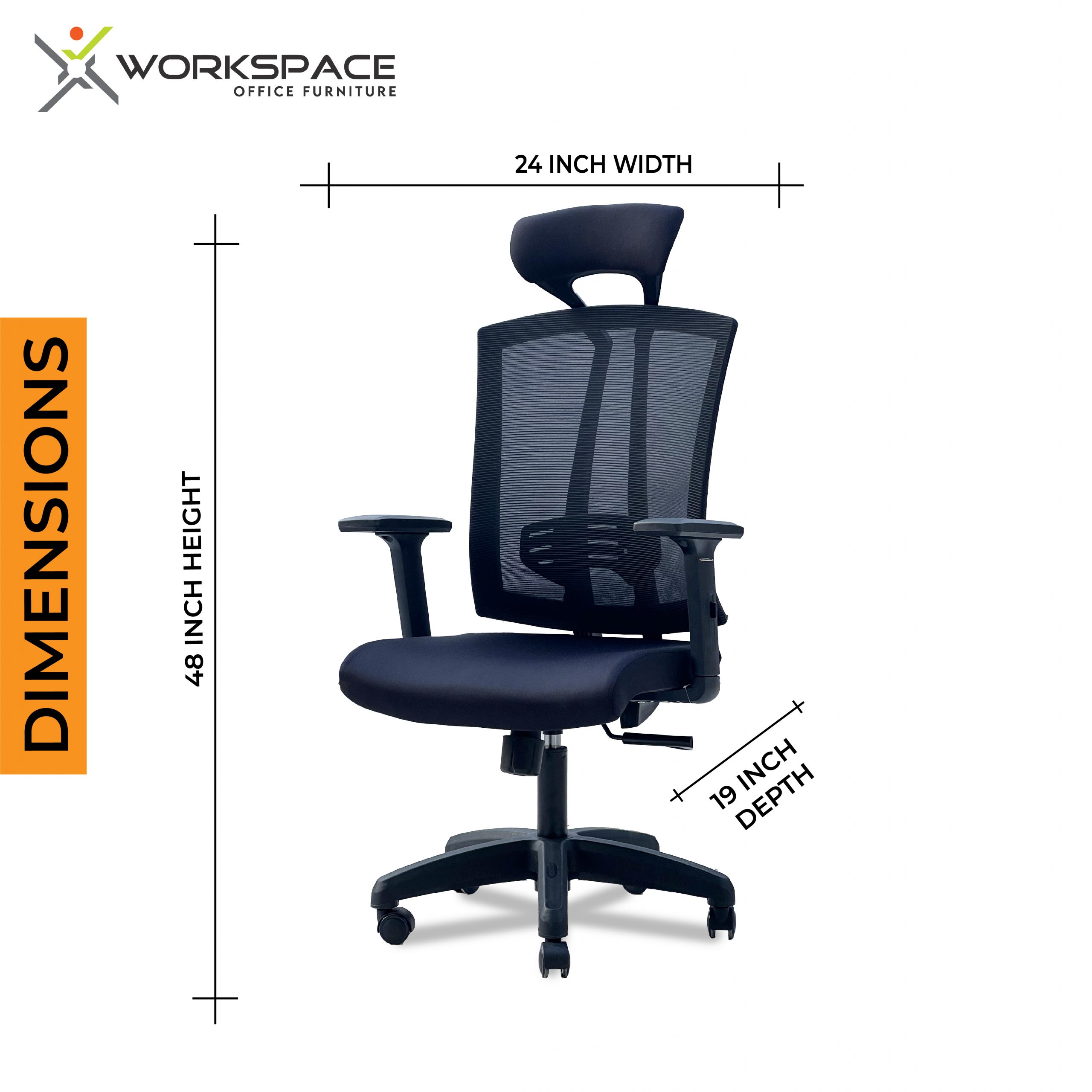 24 inch wide office chair hot sale