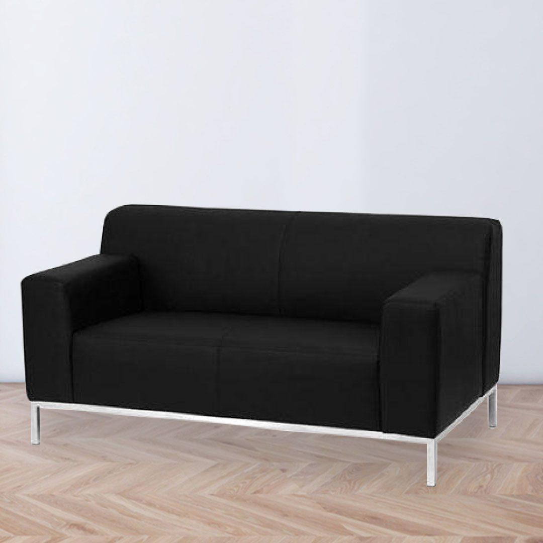 2 Seater Black Sofa